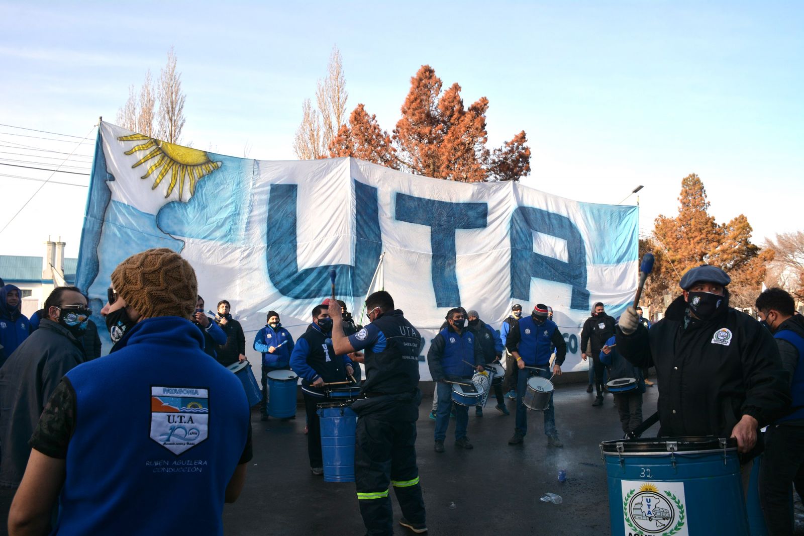 Fuerte presencia de los trabajadores de la UTA.